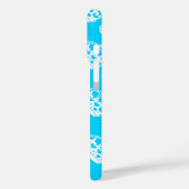 Kalm houden en kroonwit dragen op blauw Case-Mate iPhone case (Achterkant / Links)