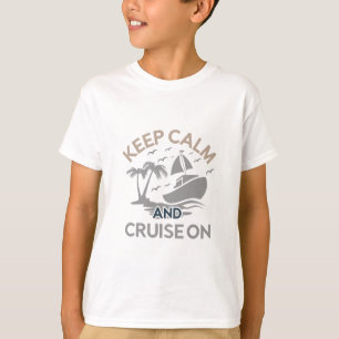 Kalm houden en kruisen aan t-shirt