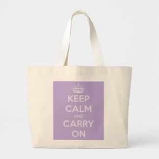 Kalm houden en Lavender Jumbo Canvas tas inschakel
