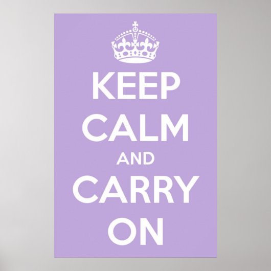 Kalm houden en Lavender Poster innemen (Voorkant)