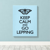 Kalm houden en Lepping uitvoeren Canvas Afdruk (Insitu (Houten vloer))