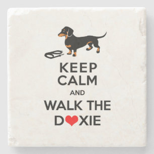 Kalm houden en lopen de Doxie - Cute Dachshund Stenen Onderzetter
