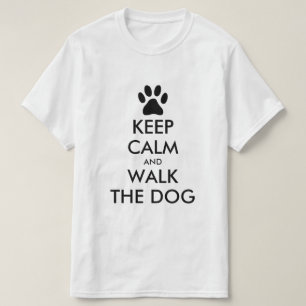 Kalm houden en lopen Het honden T shirt voor honde