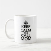 Kalm houden en mama bellen koffiemok (Links)