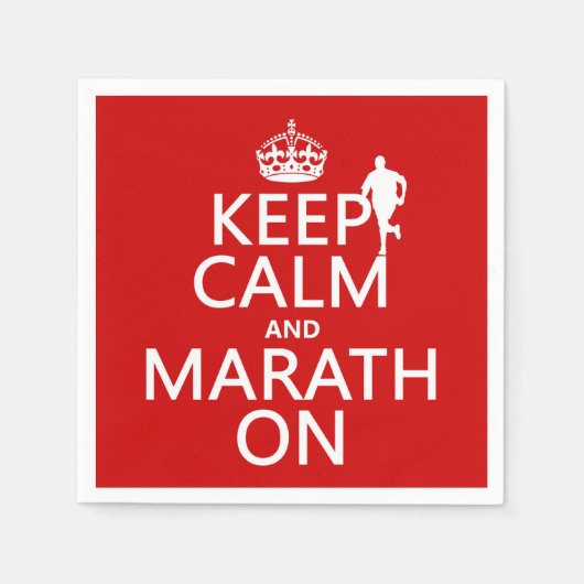 Kalm houden en Marath aan Servetten (Voorkant)