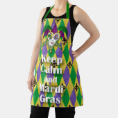Kalm houden en Mardi Gras Harlequin Apron Schort (Insitu)