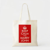 Kalm houden en Marry BLANK Tote Bag (Voorkant)