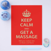 Kalm houden en massage halen flyer (Enkel)