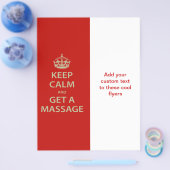 Kalm houden en massage halen flyer (Enkel)