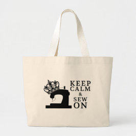 Kalm houden en naaien op vaartuigen / Logo kronen Tote Bag