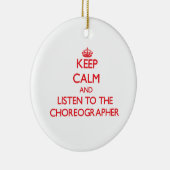 Kalm houden en naar de choreograaf luisteren keramisch ornament (Rechts)