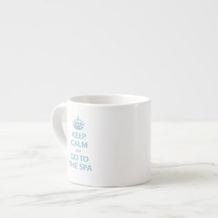 Kalm houden en naar de spa gaan espresso kop