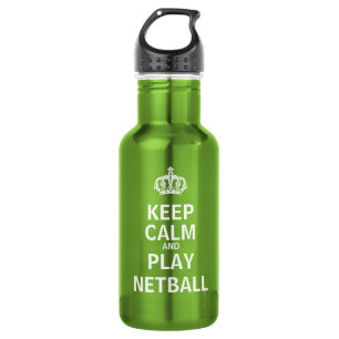 Kalm houden en Netball Quote afspelen Waterfles