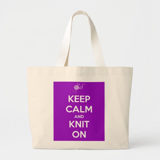 Kalm houden en nit op jumbo-Canvas tas (Voorkant)