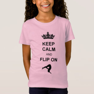 Kalm houden en omdraaien op shirt