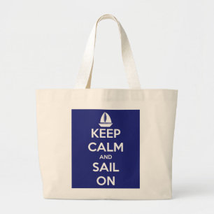 Kalm houden en opslaan op jumbo-Canvas tas