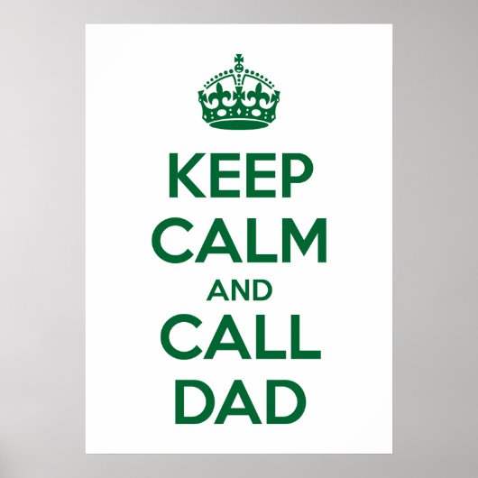 Kalm houden en Pap bellen Poster (Voorkant)
