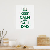Kalm houden en Pap bellen Poster (Keuken)