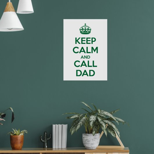 Kalm houden en Pap bellen Poster (Woonkamer 1)