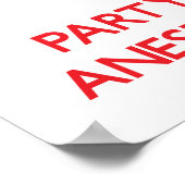 Kalm houden en Partij met een anesthesioloog Poster (Hoek)