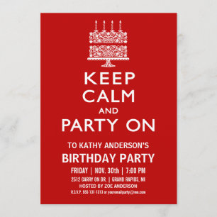 Kalm houden en Partij op de Uitnodiging van de Dag