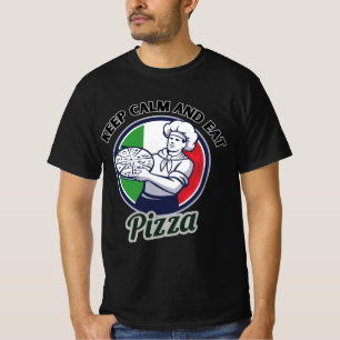 Kalm houden en Pizza eten T-shirt