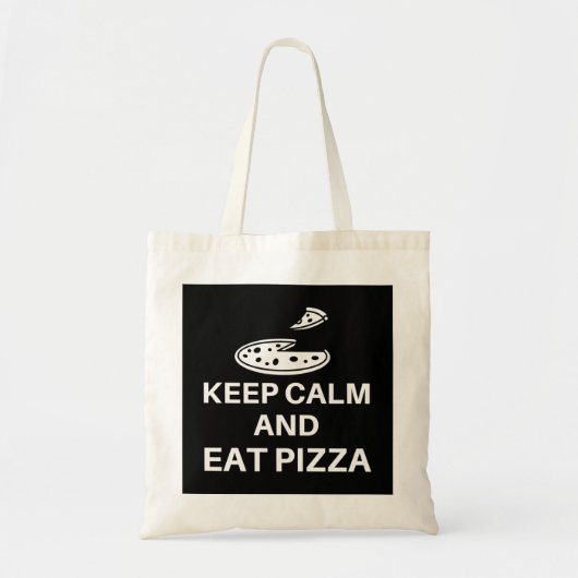 Kalm houden en Pizza eten Tote Bag (Voorkant)