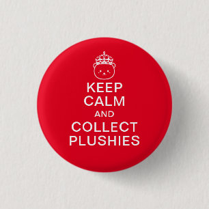 Kalm houden en plaatsen verzamelen   Funny Cute Qu Ronde Button 3,2 Cm