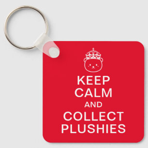 Kalm houden en plaatsen verzamelen Funny Cute Qu Sleutelhanger