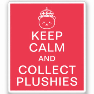 Kalm houden en plaatsen verzamelen Funny Cute Qu Sticker