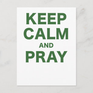 Kalm houden en Pray houden Briefkaart