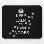 kalm houden en pwn noobs muispad muismat (Voorkant)