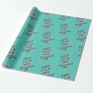 Kalm houden en quarantaine houden bij het verpakke cadeaupapier