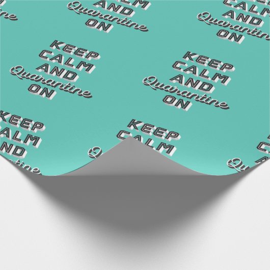 Kalm houden en quarantaine houden bij het verpakke cadeaupapier (Hoek)