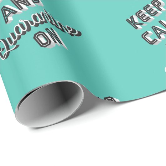 Kalm houden en quarantaine houden bij het verpakke cadeaupapier (Rol Hoek)