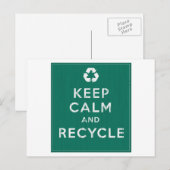Kalm houden en Recyclen Briefkaart (Voorkant / Achterkant)