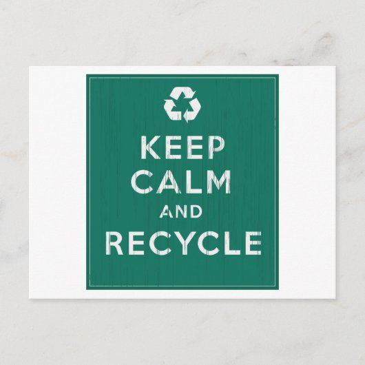 Kalm houden en Recyclen Briefkaart (Voorkant)