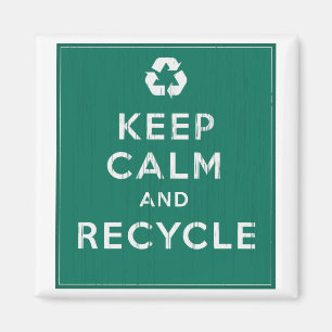Kalm houden en Recyclen Magneet