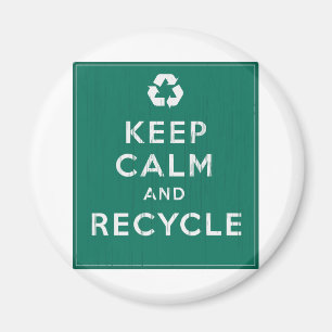Kalm houden en Recyclen Magneet