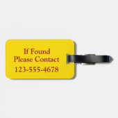 Kalm houden en reizen op rood en geel bagagelabel (Achterkant horizontaal)