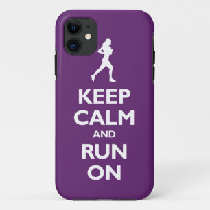 Kalm houden en rennen (plum) iPhone 11 hoesje