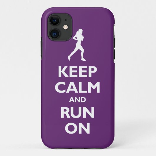 Kalm houden en rennen (plum) Case-Mate iPhone case (Achterkant)