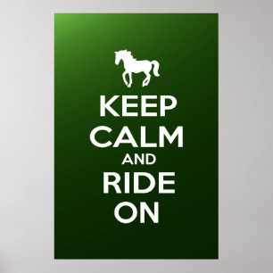 Kalm houden en ride aan poster