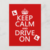 Kalm houden en rijden aan (leerling) briefkaart (Voorkant)