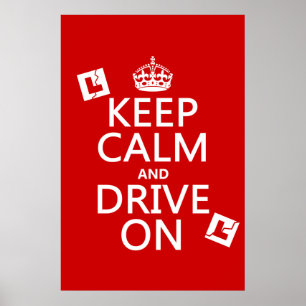 Kalm houden en rijden aan (leerling) poster