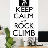 Kalm houden en rockklimmen poster (Thuiskantoor)