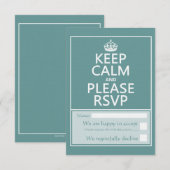 Kalm houden en RSVP Kaartje (Voorkant / Achterkant)