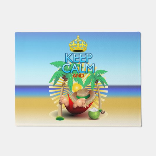 Kalm houden en... rustig op Hammock. Deurmat (Voorkant)