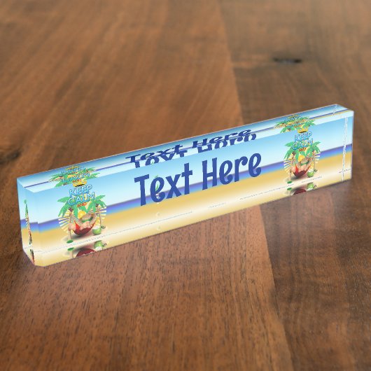 Kalm houden en... rustig op Hammock. Naambordje (Zijkant)