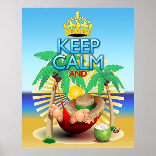 Kalm houden en... rustig op Hammock. Poster (Voorkant)